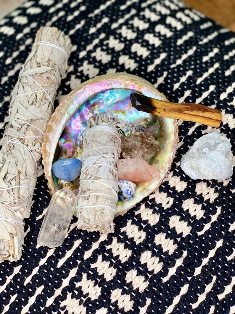 Abalone Shell Smudging Kit Etsy