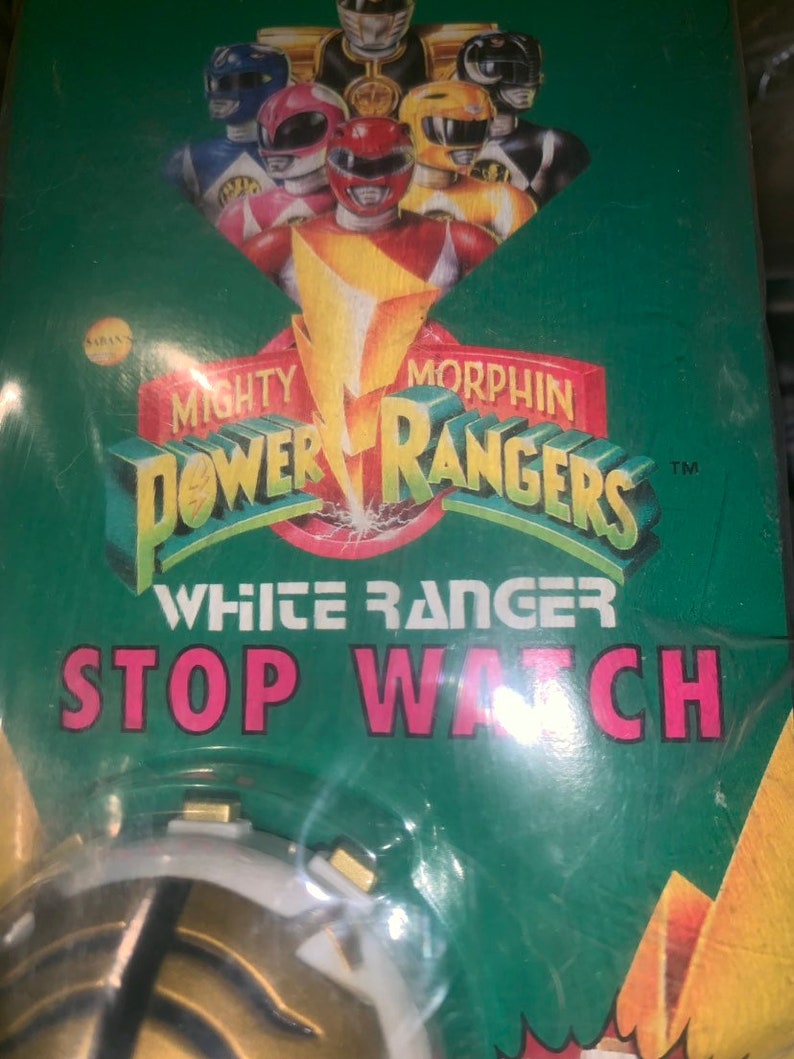 Power Ranger Stop Mighty Morphin Power Rangers White Ranger Stop Watch by Nelsonic From ...