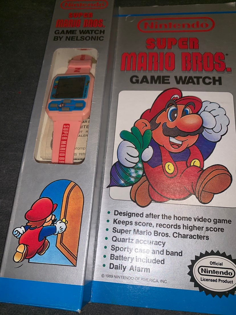 Pink Super Mario Bros. Mint Nintendo Game Watch by Nelsonic in Box