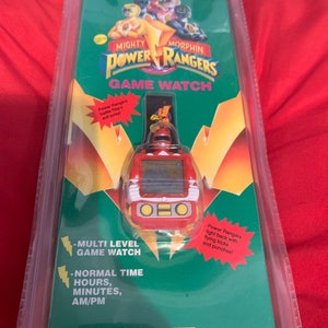 Mighty morphin power rangers nelsonic watch game mint in sealed package from 1990