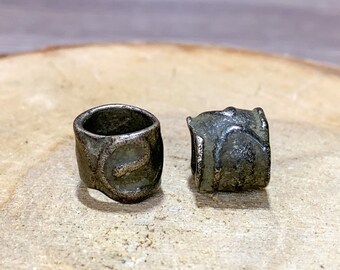 Rune beard beads Raw metal beard rings dread Different color of runes Viking Norse Pagan beard beads. Beads for hair beard