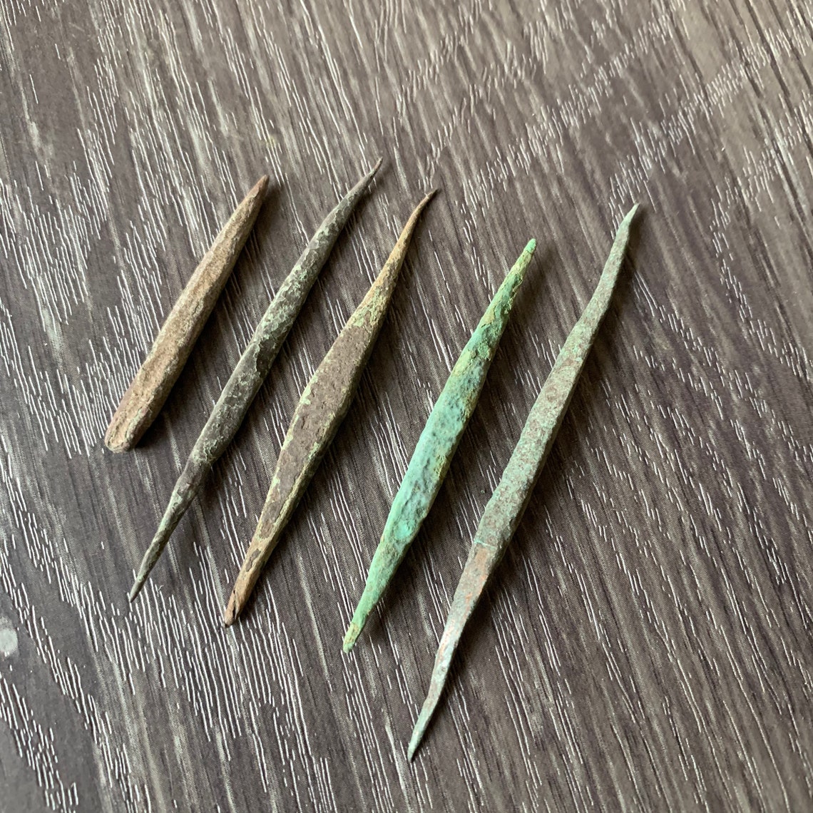 5 Ancient Tool Awl used for Leather and Wood Artefact / Bronze Etsy