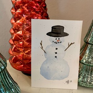 Watercolor Snowman