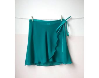 Falda de ballet cruzada VALENTINA de 33 a 35 cm / Falda clásica de ballet de gasa para clases y ensayos / Largo personalizado. Tallas del Reino Unido 0 a 14.