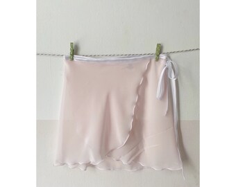 Falda de ballet Aurora cruzada / Falda de ballet de gasa para clase y actuación / Falda de baile con corte alto y bajo / Largo personalizado Tallas del Reino Unido 0-14