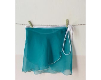 Falda corta de ballet ELARA (28, 33 y 35 cm) / Falda de ballet de gasa para clases y ensayos / Falda corta de baile / Largo personalizado. Tallas del Reino Unido: 0-14