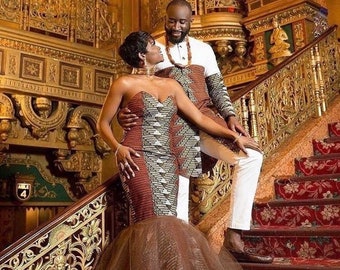 couple matching clothes for wedding