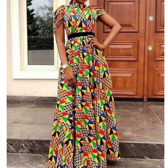 kente maxi dress