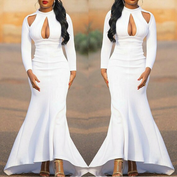 ankara white dresses