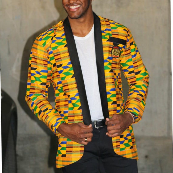 kente cloth suit jacket