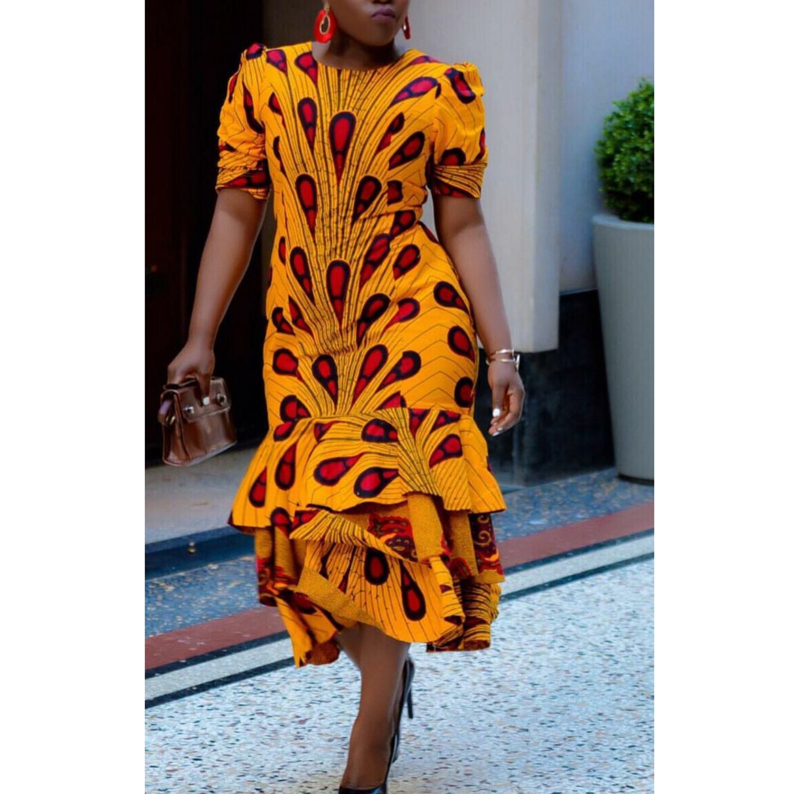 African Ankara Maxi Long Dressprom Outfitbirthday Etsy