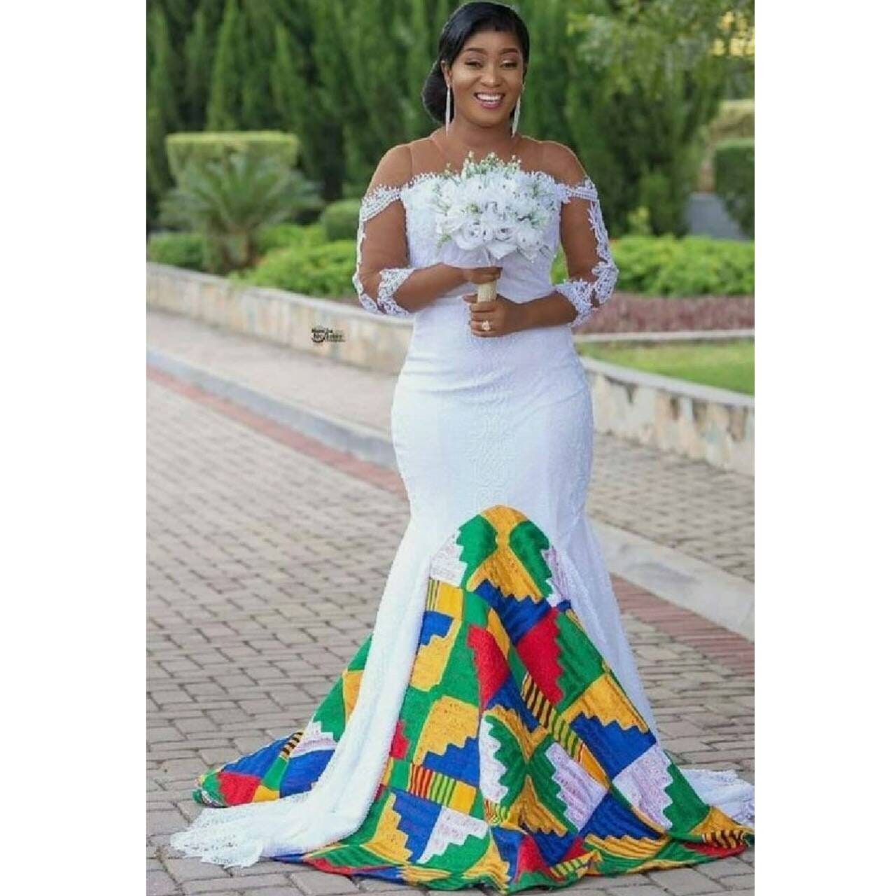 african white wedding gowns