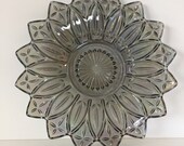 Federal Glass petal smoke carnival 1960 39 s plate