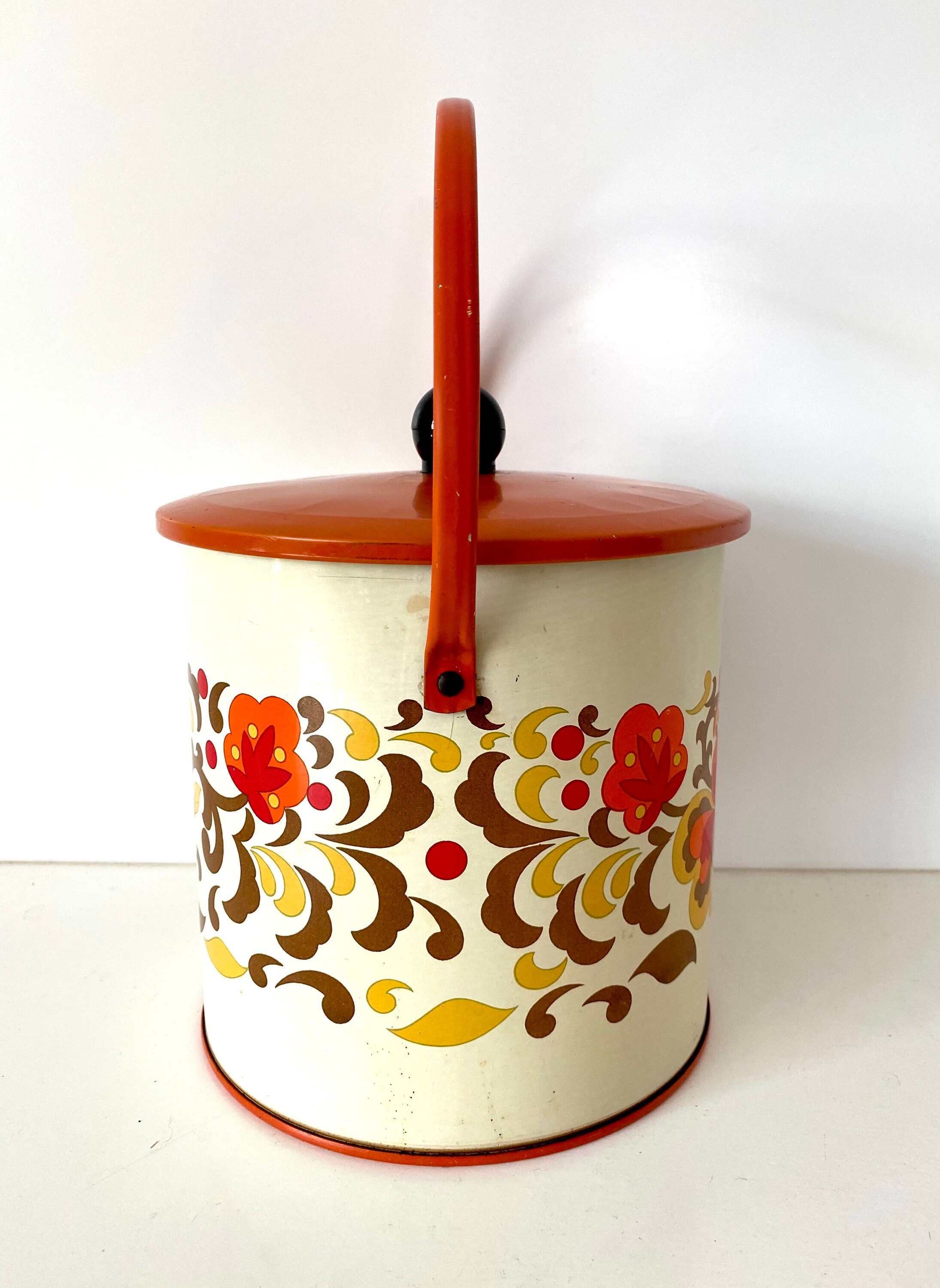 Baret Ware England Biscuit Tin with Handle and Lid Etsy