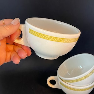 Sterling China Restaurant/Diner/Hotel Ware Coffee Tea Cups, Set of 3