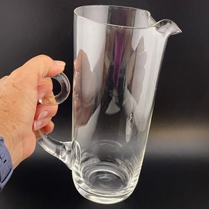 Blown Glass Martini Cocktail Pitcher, 32oz, Clear