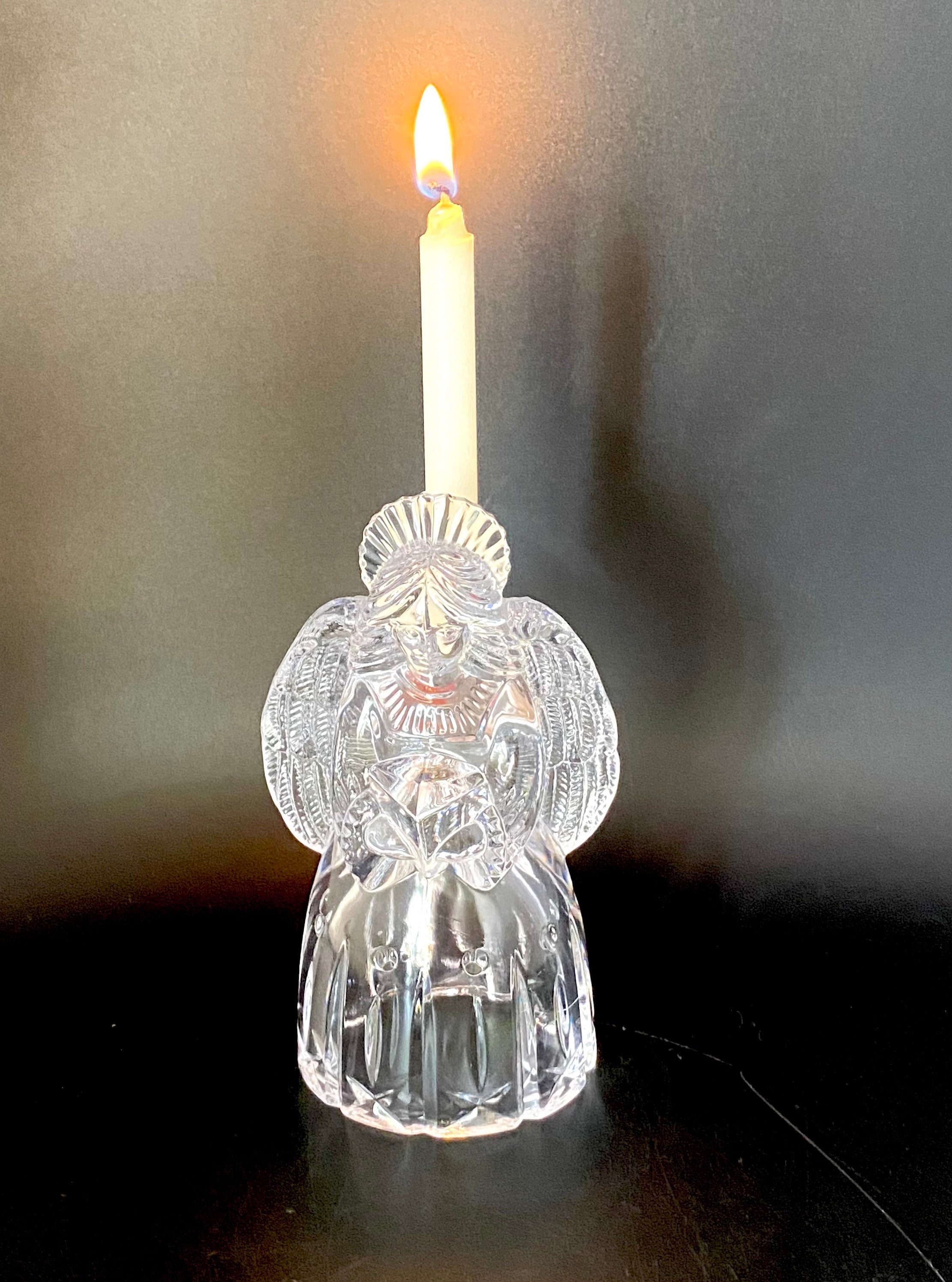 Mikasa Crystal Choir Angel Candle Holder Etsy