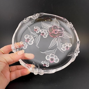 Mikasa Glass Floral Salad Dessert Plate