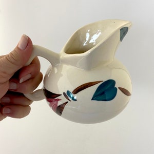 Purinton Pottery Pitcher, “Ivy Design”, Hand Painted, 16oz