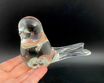 Studio Art Glass Bird Paperweight Figurine Sculpture