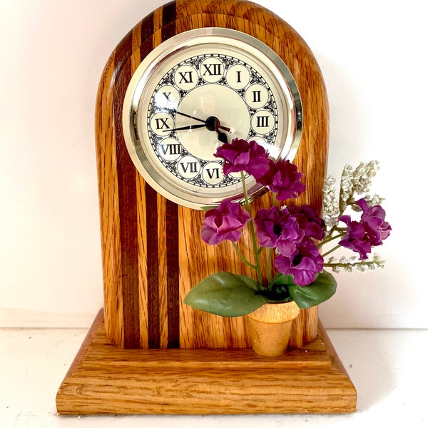 Wood Mantle Clock Etsy