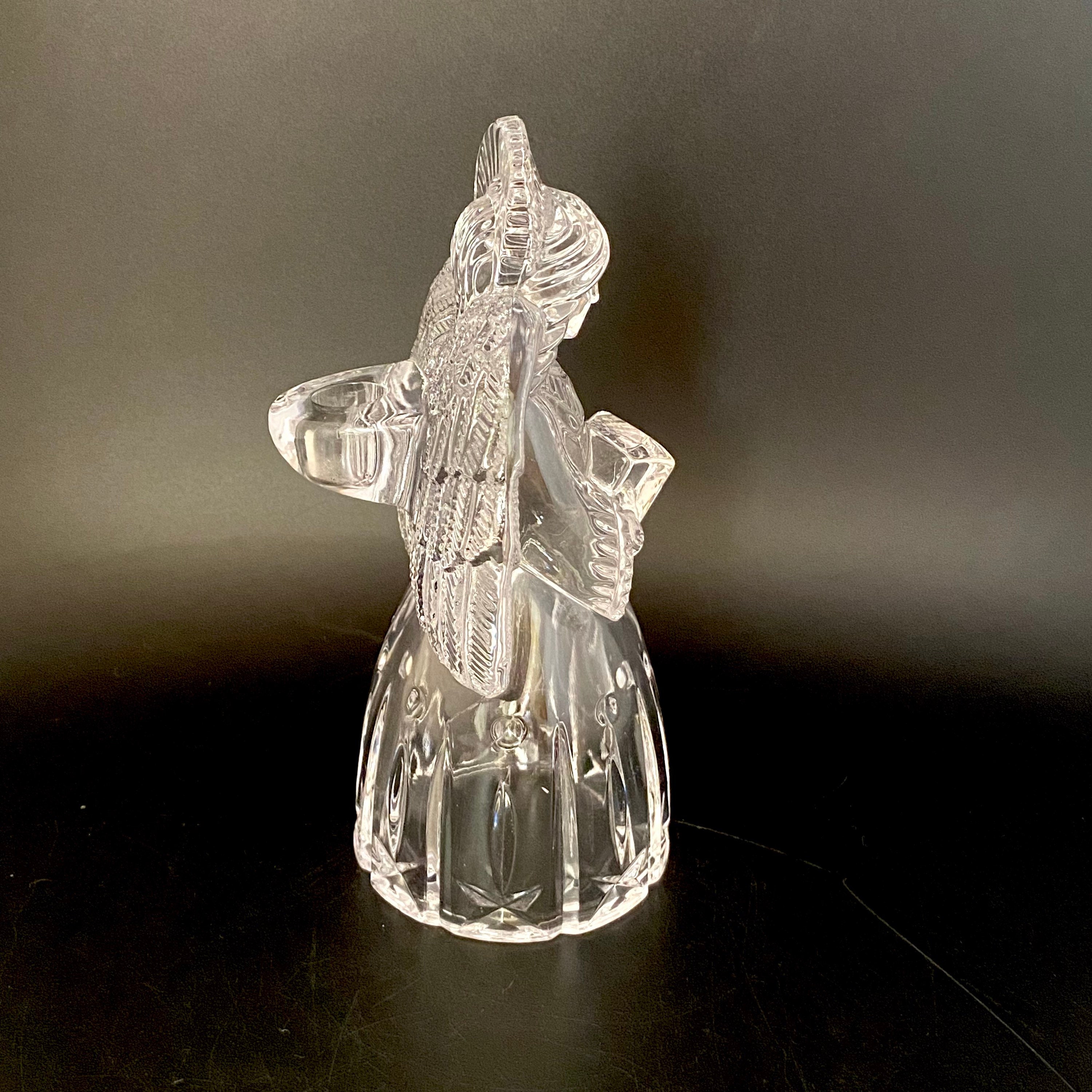 Mikasa Crystal Choir Angel Candle Holder Etsy