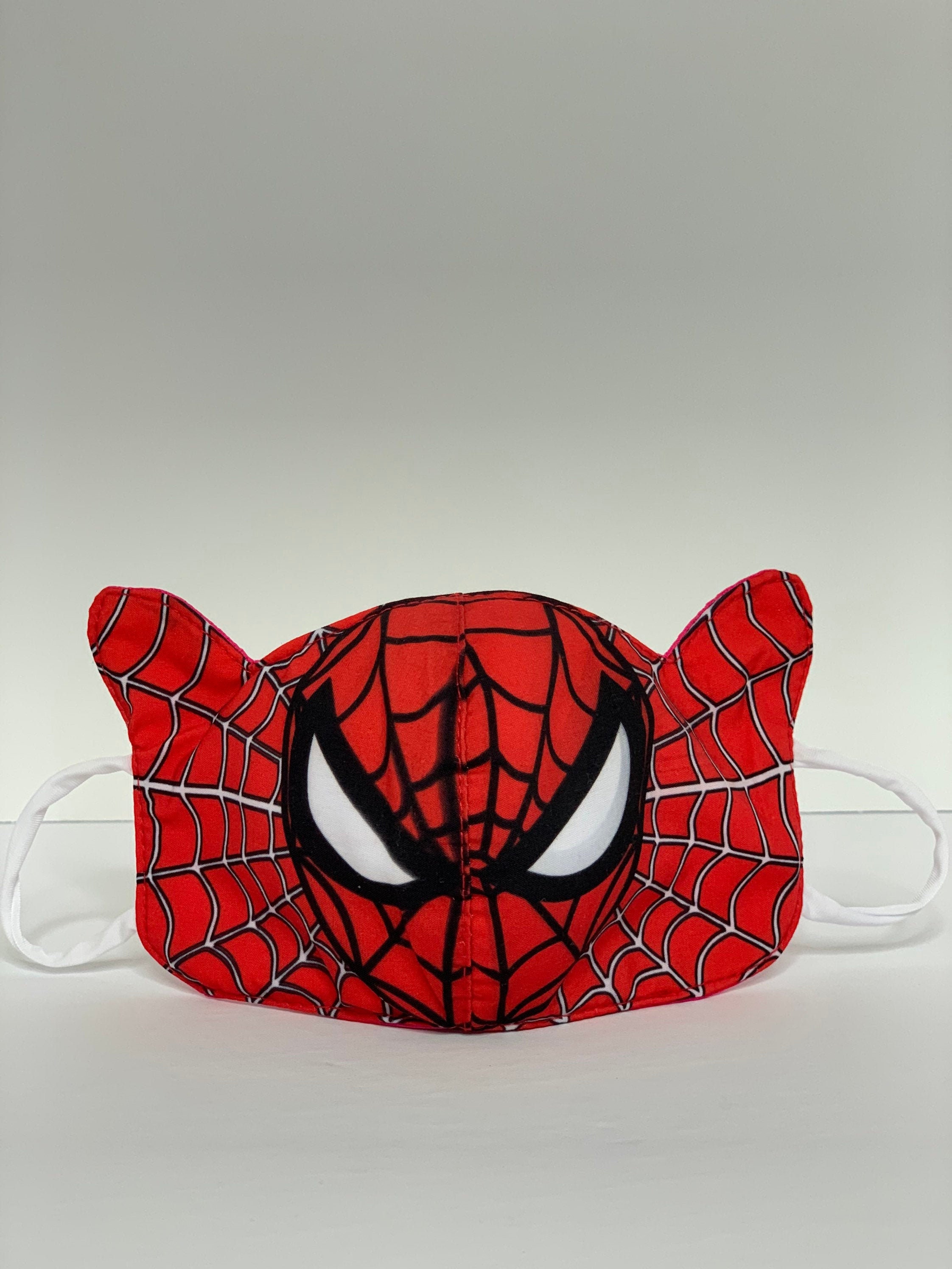 Super Hero Spider Man Face Mask With Filter 3 Layers Etsy