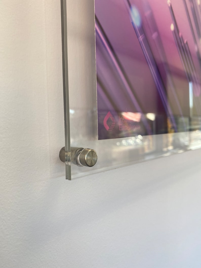 Custom Clear Acrylic Frames With Standoffs - Etsy