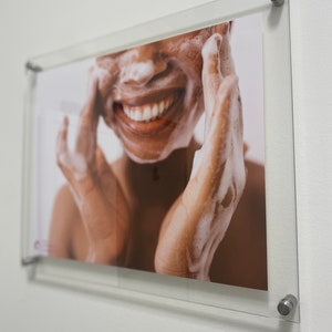 Custom Clear Acrylic Frames with Standoffs
