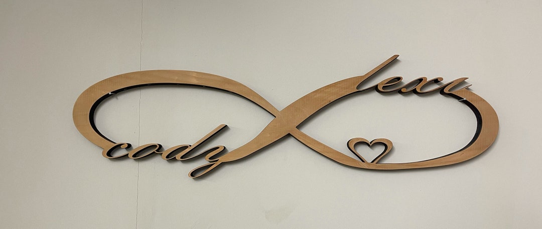 Pretty Infinity Sign Cut Infinity Sign Laser Cut With Partners Names - Etsy