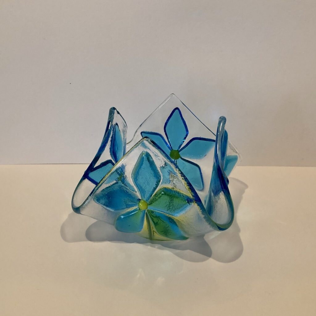 Fused Glass Deep Tea Light Holder Various Etsy UK