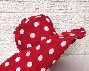 Polka Dot Sun Hat - Etsy display picture 3