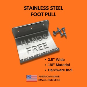Hands-Free Foot Door Opener: Commercial Stainless Steel, MADE IN USA