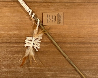 Natural Sustainable Cat Toy Teaser Wand “The Poppy”