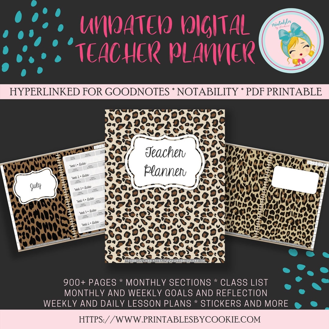 Digital Teacher Planner Goodnotes Goodnotes Planner Undated Etsy