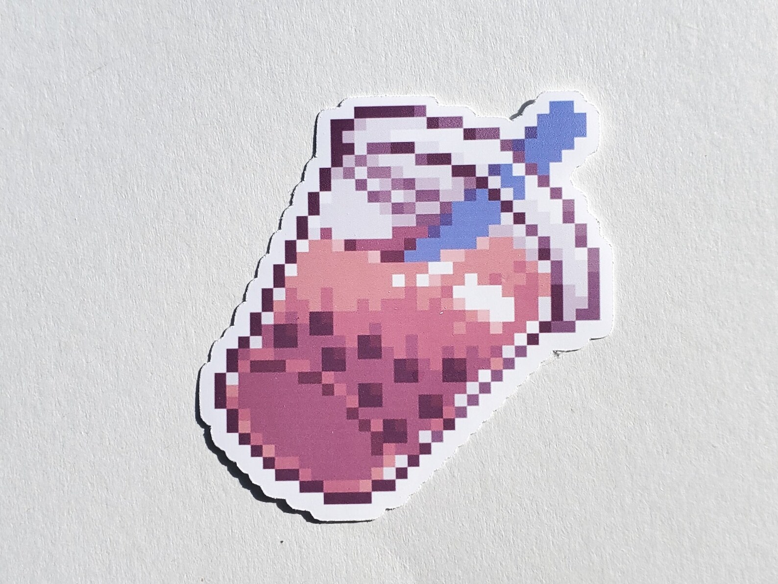 Boba Tea Pixel Art Matte Vinyl Sticker Etsy
