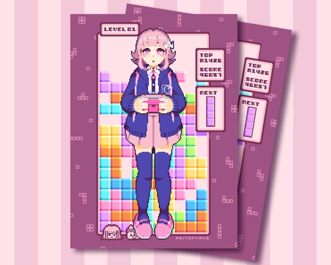 Ultimate Gamer: Chiaki Nanami Print | Danganronpa Pixel Matte or