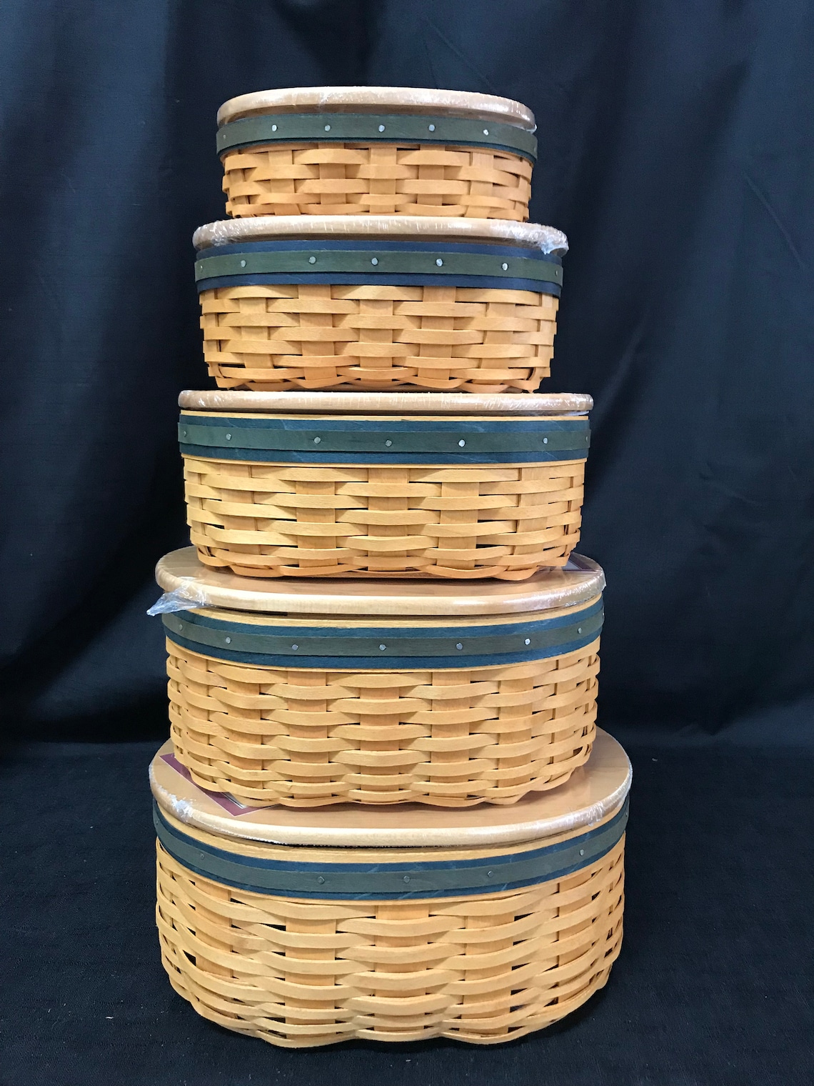 Longaberger Set of 5 Collectors Club Stacking Harmony Baskets Etsy