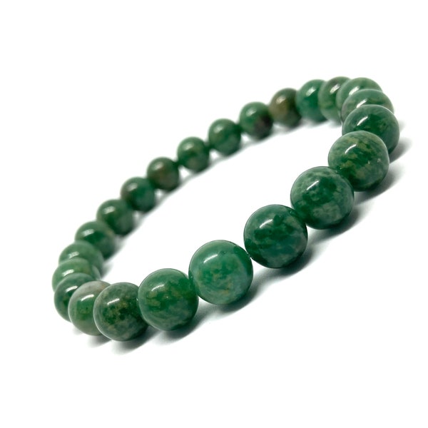 Bracelet extensible homme femme, 4 mm/6 mm/8 mm/10 mm, perles de jade africaines naturelles de qualité A