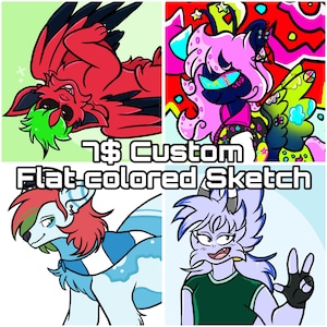 Custom Fullbody OC Sketch Commission, OC Art Commission, Original Character Art, Sketch Doodle Commission, Furry Commission, Made to Order