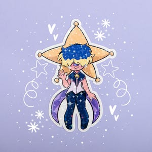 Clown Original Character Sticker,  Water Resistant Vinyl Sticker, Laminated Sticker, Cute Clown Sticker, Clown Girl Sticker, OC Sticker