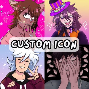 Custom OC Icon Commission, OC Art Commission, Digital Art Commission, Original Character Art Commission, Custom Commission, Made to Order