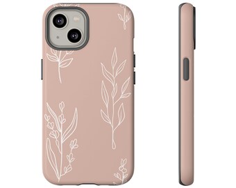 Weiche rosa Blumenästhetische Telefonhülle Floral Sommer Handyhülle Frühling Boho Handyhülle Niedliche Handyhülle Floral Phone Cases Kokette Handyhülle