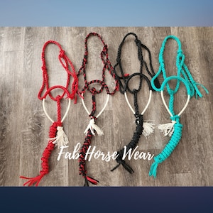Lariat Rope Nose Mule Tape Halter (custom)