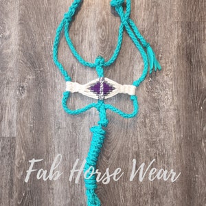 Showman Brown Woven Nylon Horse Halter With Mohair Noseband - Comfortable Training Halter With Lead