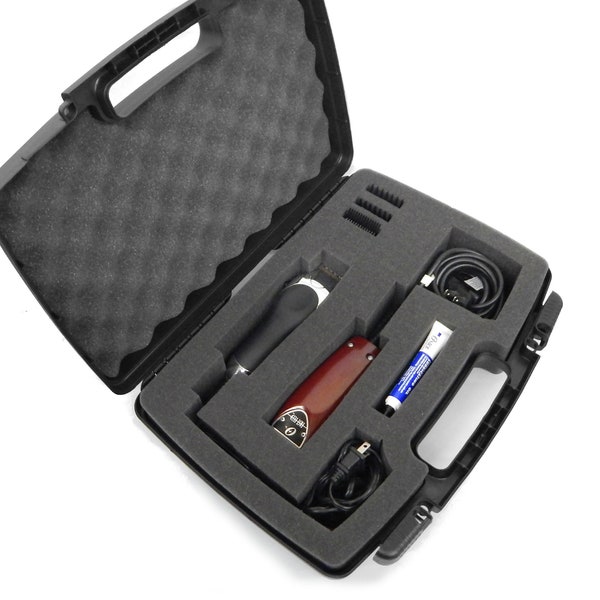 Casematix Buzzer , Clipper Trimmer Storage Case fits Oster Classic 76 clippers , Wahl , Andis Cordless and More with Barber Accessories
