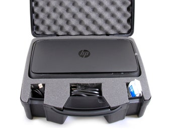 Casematix Portable Printer Carry Case for HP Officejet 250 Wireless Mobile Printer, Ink Cartridges and Power Cable