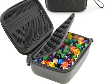 CM Travel Dice Case and Dice Holder for 100+ RpG Dice with Padded  Divider and Accessory Storage - DND Dice Box and RPG Dice Case Only!