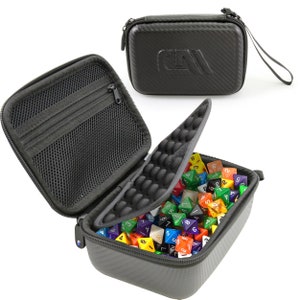 CM Travel Dice Case and Dice Holder for 100+ RpG Dice with Padded  Divider and Accessory Storage - DND Dice Box and RPG Dice Case Only!