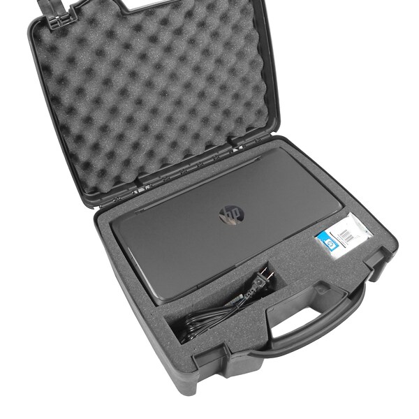 Casematix Portable Printer Carry Case for HP Officejet 200 Wireless Mobile Printer ,62 Ink Cartridge and Cables
